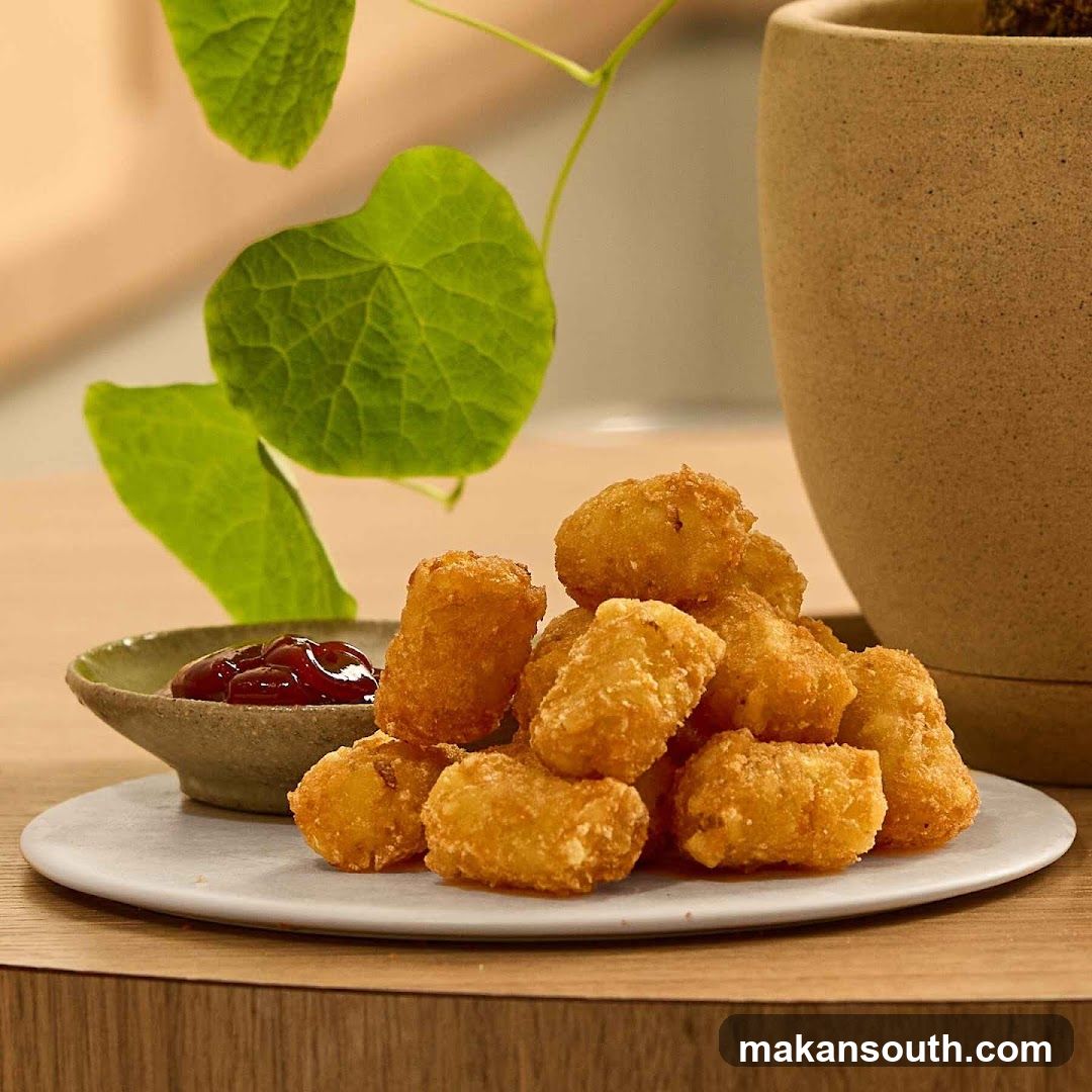 Fried Tater Tots with Ketchup