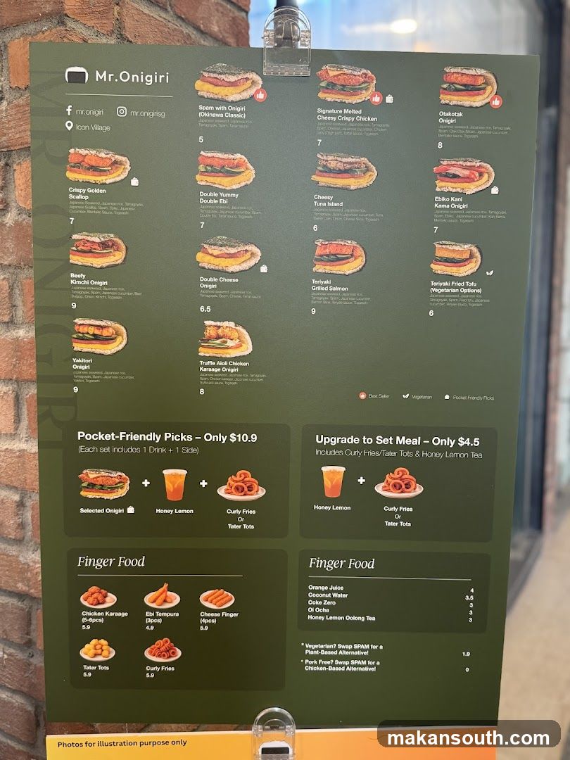 Mr.Onigiri Menu Board