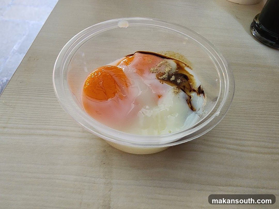 Egg in plastic container