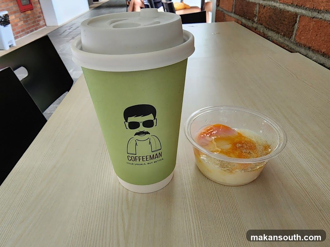 Coffee and Egg on Table