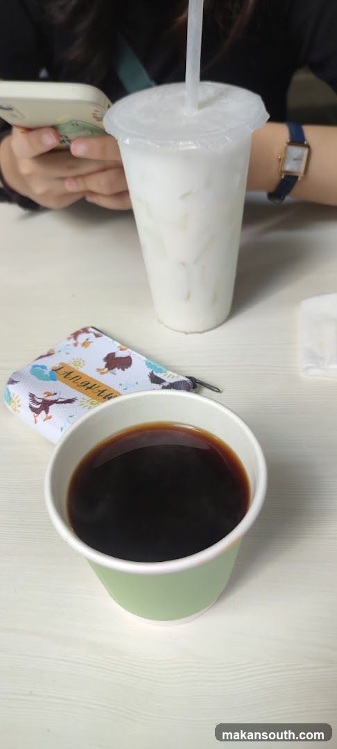 Coffee and Milk Drink at a Cafe