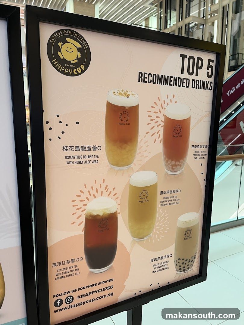 Happy Cup Top 5 Recommended Drinks Poster