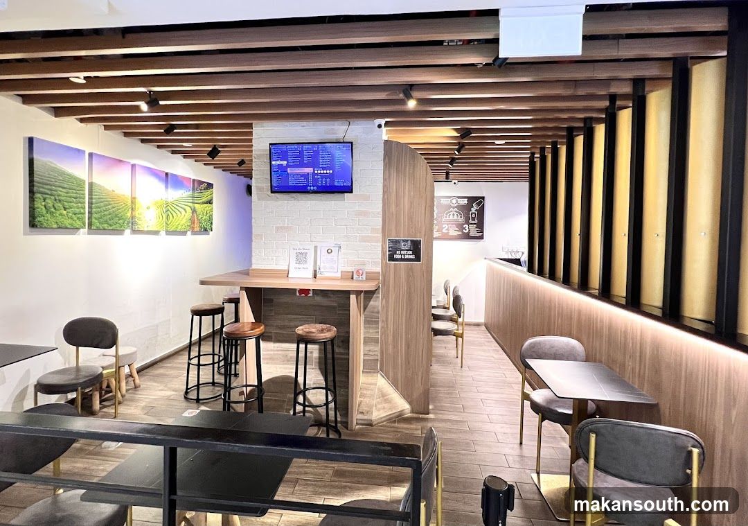 Interior of a modern café or restaurant