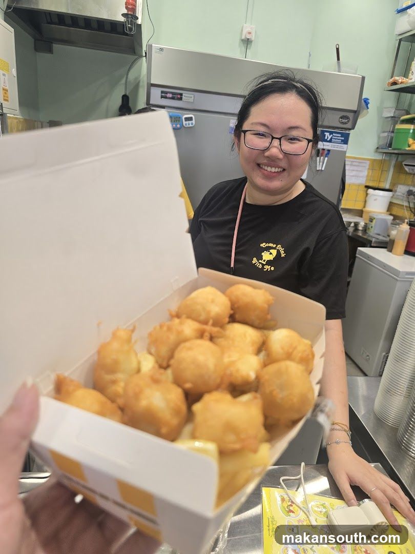 Fried Food Display with Staff