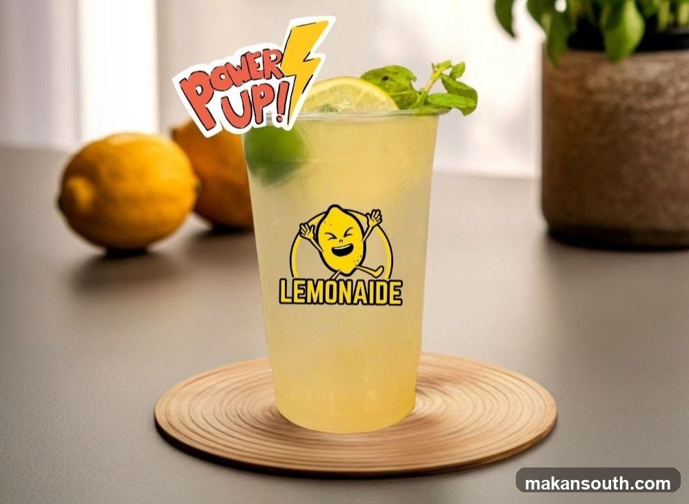 Lemonade with Power Up Graphic