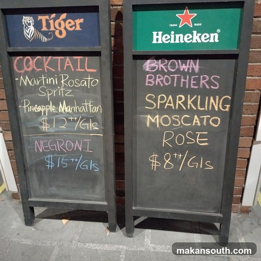 Cocktail Menu Board