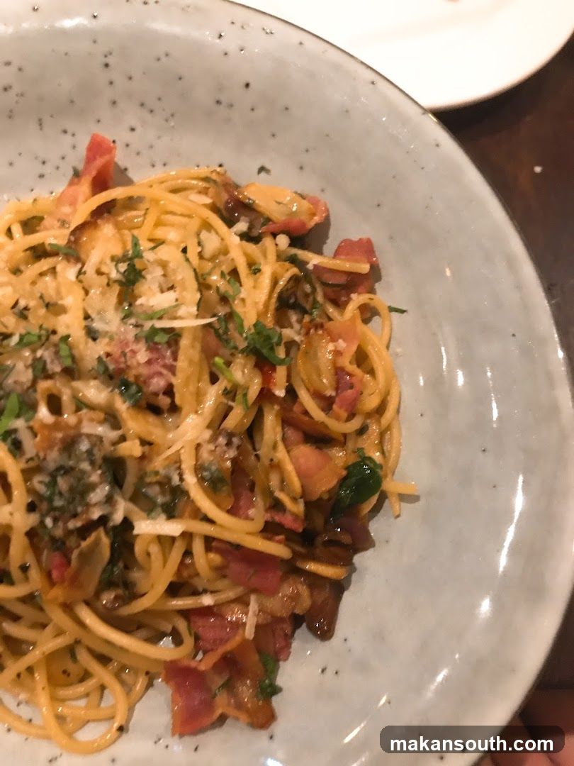Spaghetti with Bacon and Herbs