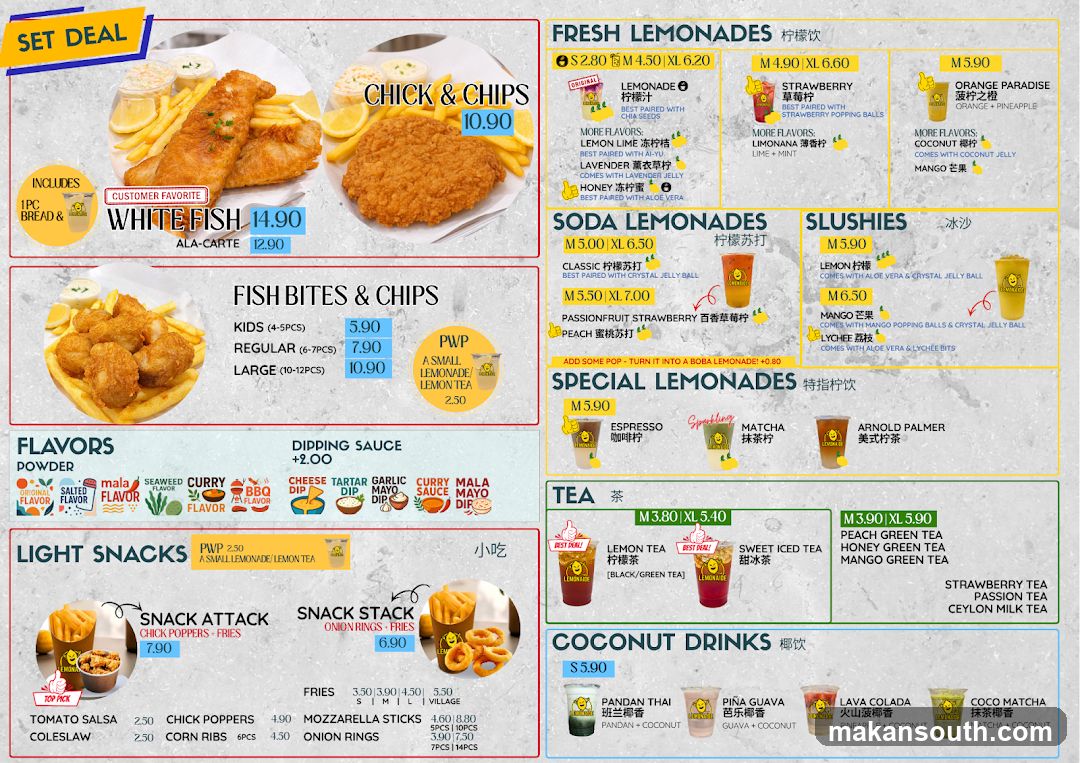 Chick & Chips Menu
