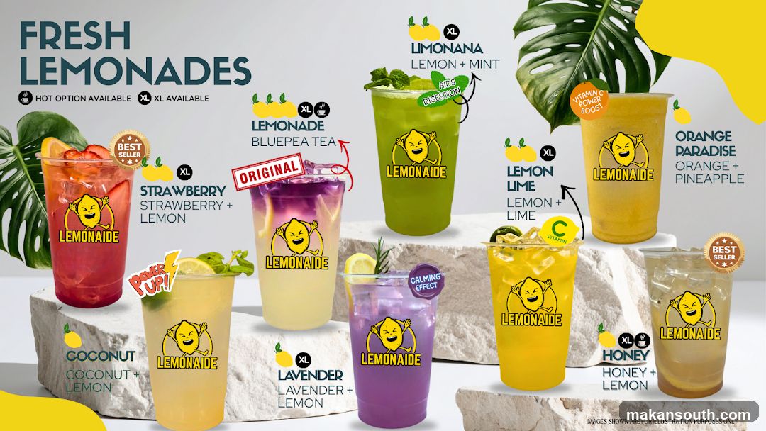Fresh Lemonades Menu Display