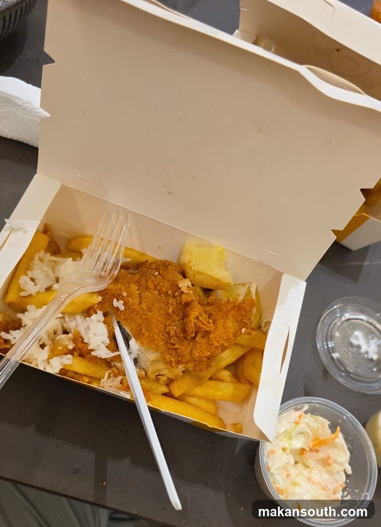 Takeout Meal with Fried Chicken and Fries