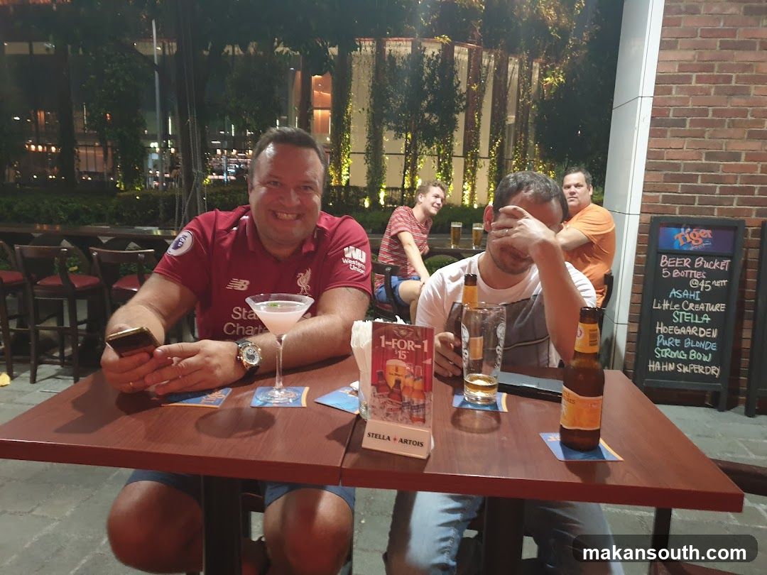 Men at a bar table