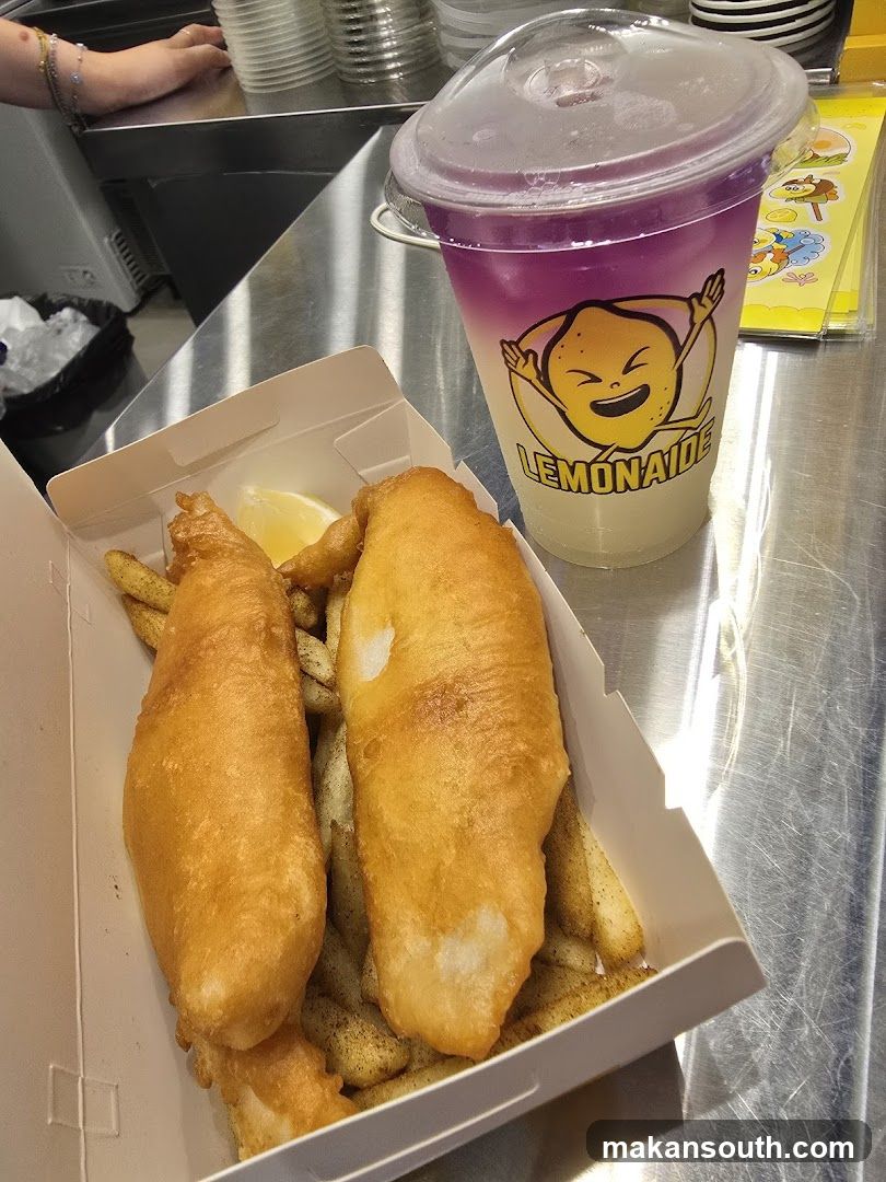 Fish and Chips with Lemonade
