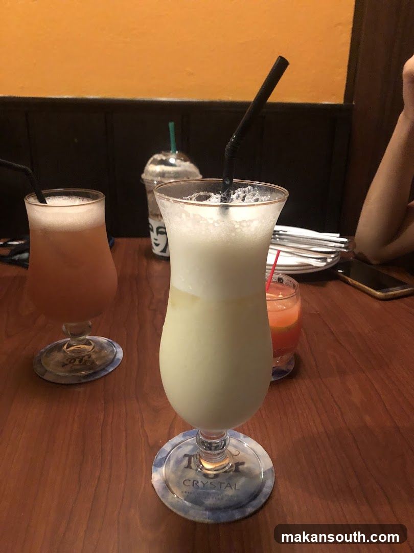 Drinks on a wooden table