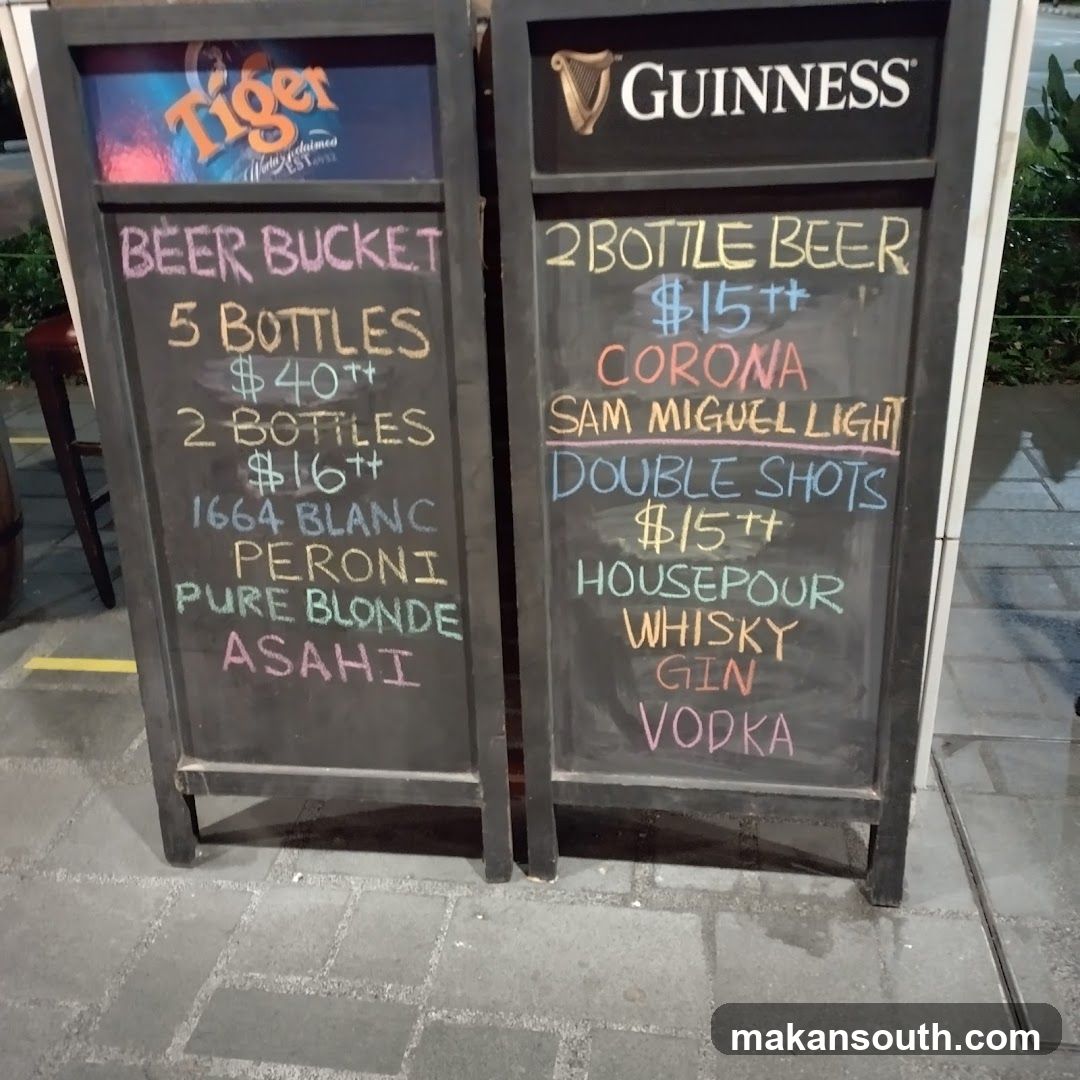 Beer and Spirits Menu Board