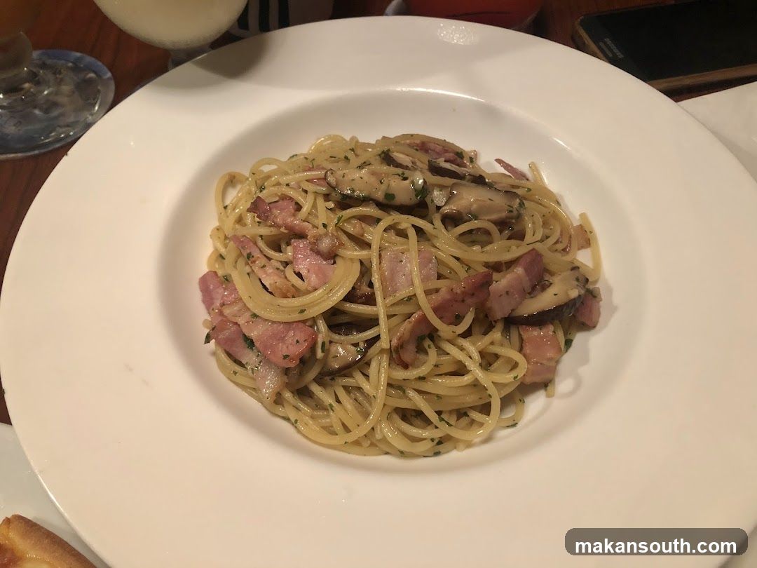 Pasta with Ham and Mushrooms