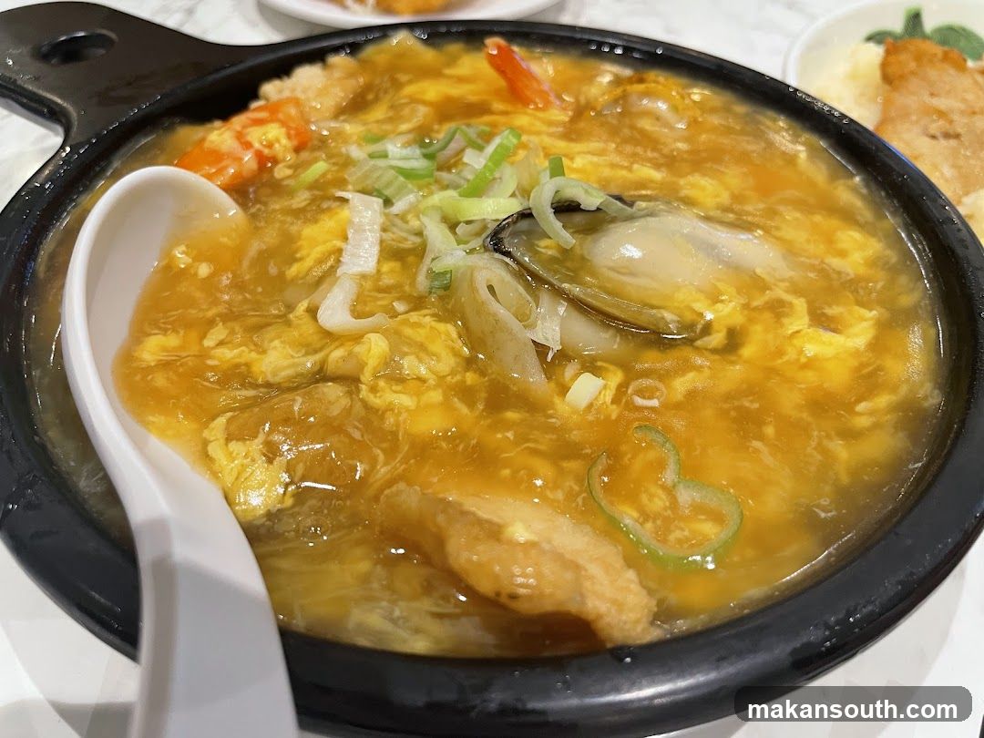 Seafood Egg Drop Soup in Clay Pot