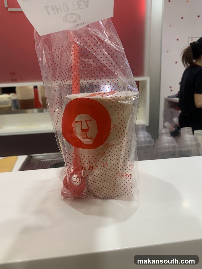 Beverage in plastic bag