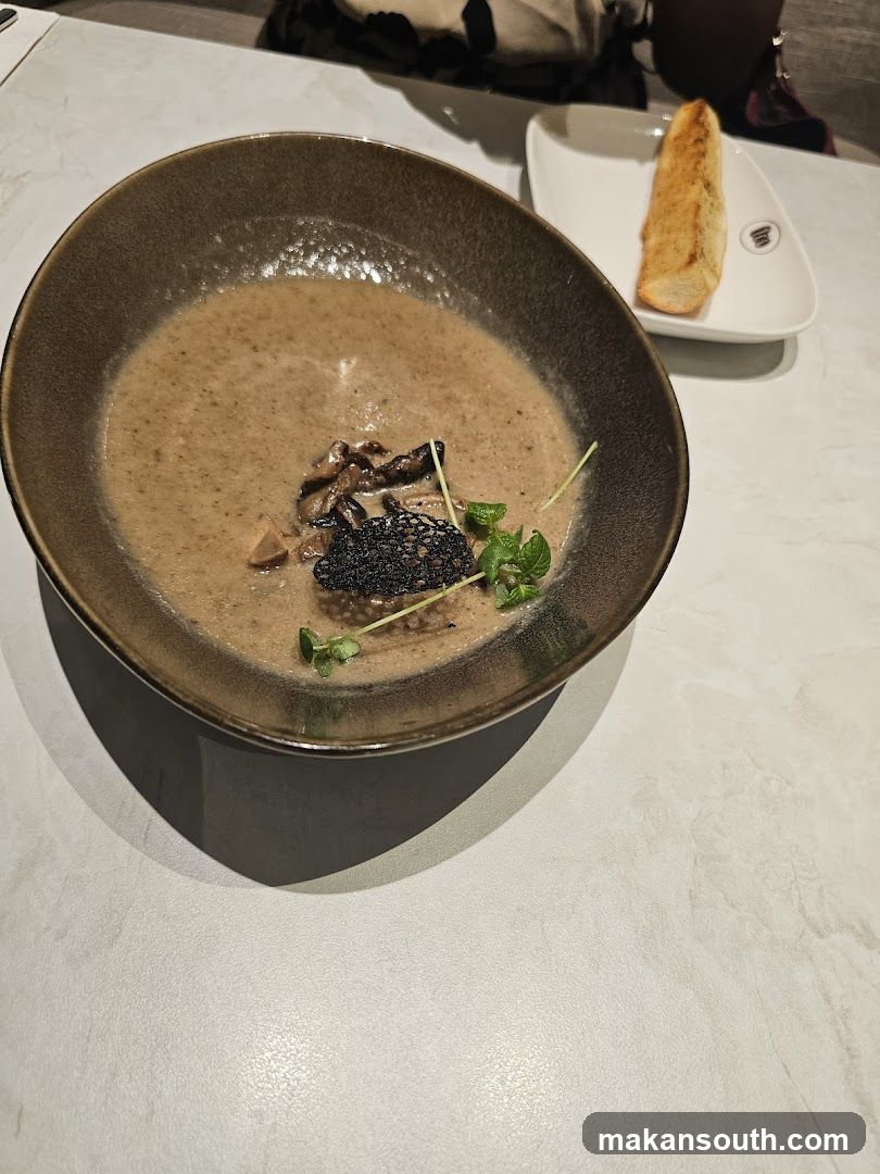 Mushroom Soup with Truffle and Toast