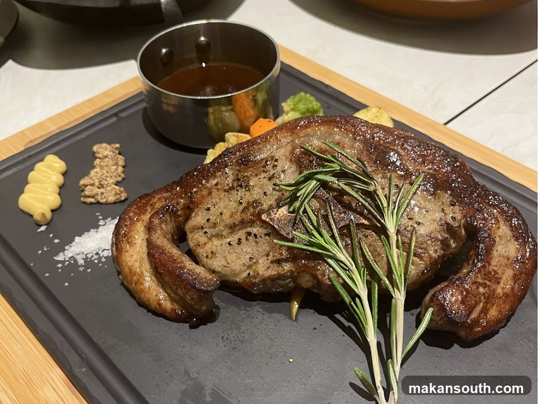 Grilled Steak with Rosemary and Sauce