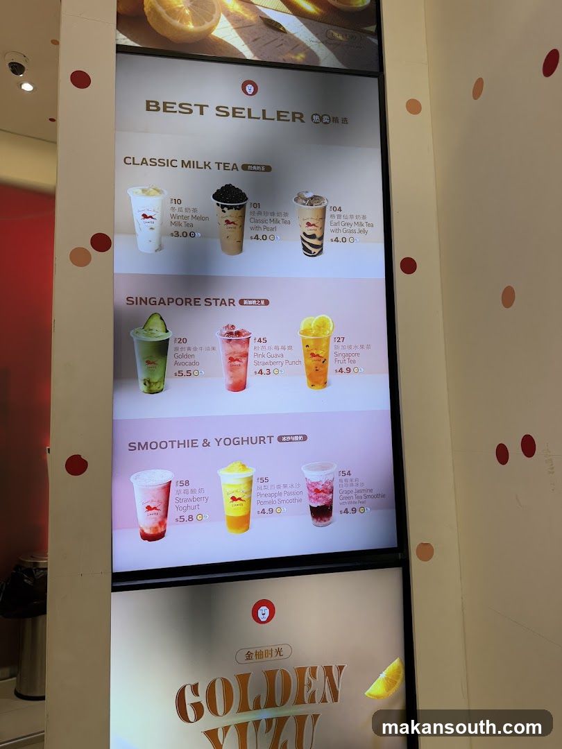 Best Seller Menu Board