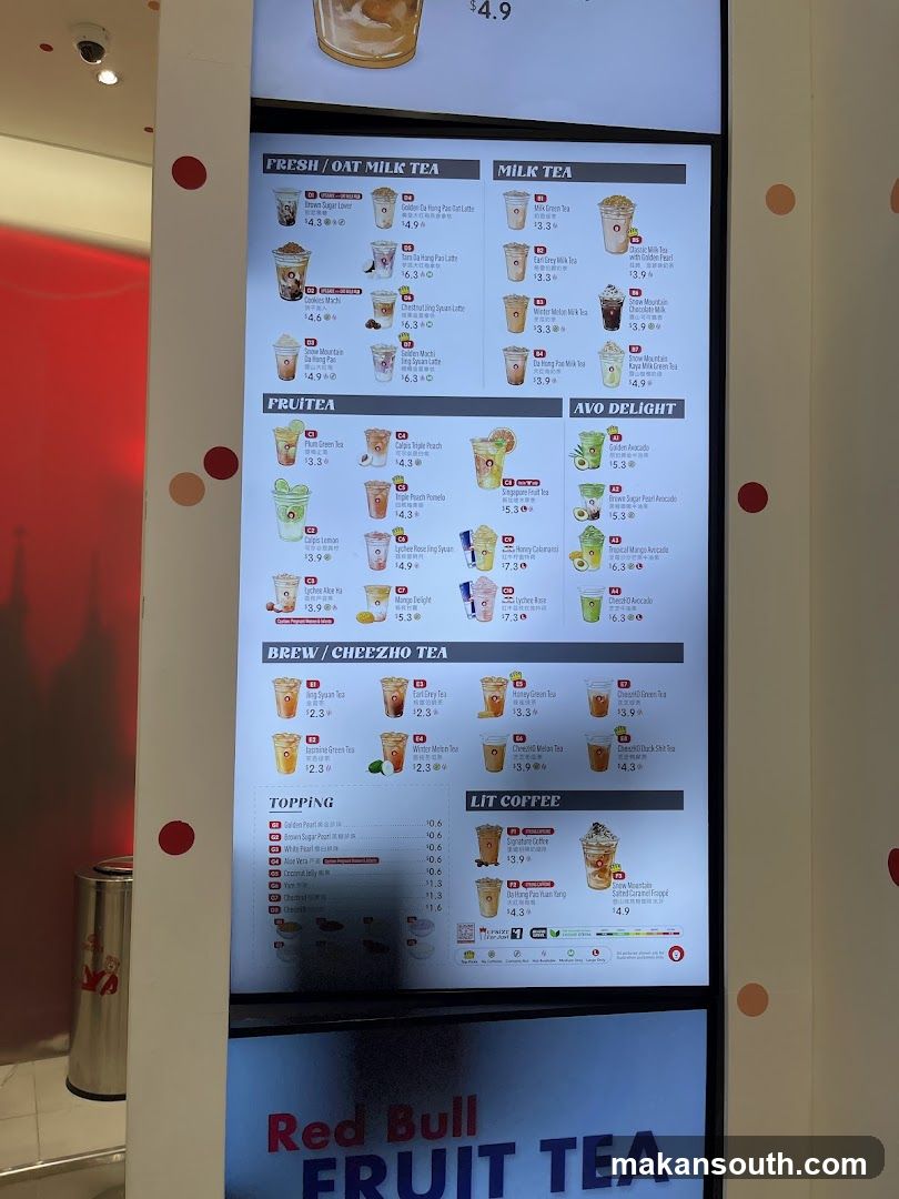 Bubble Tea Menu Board