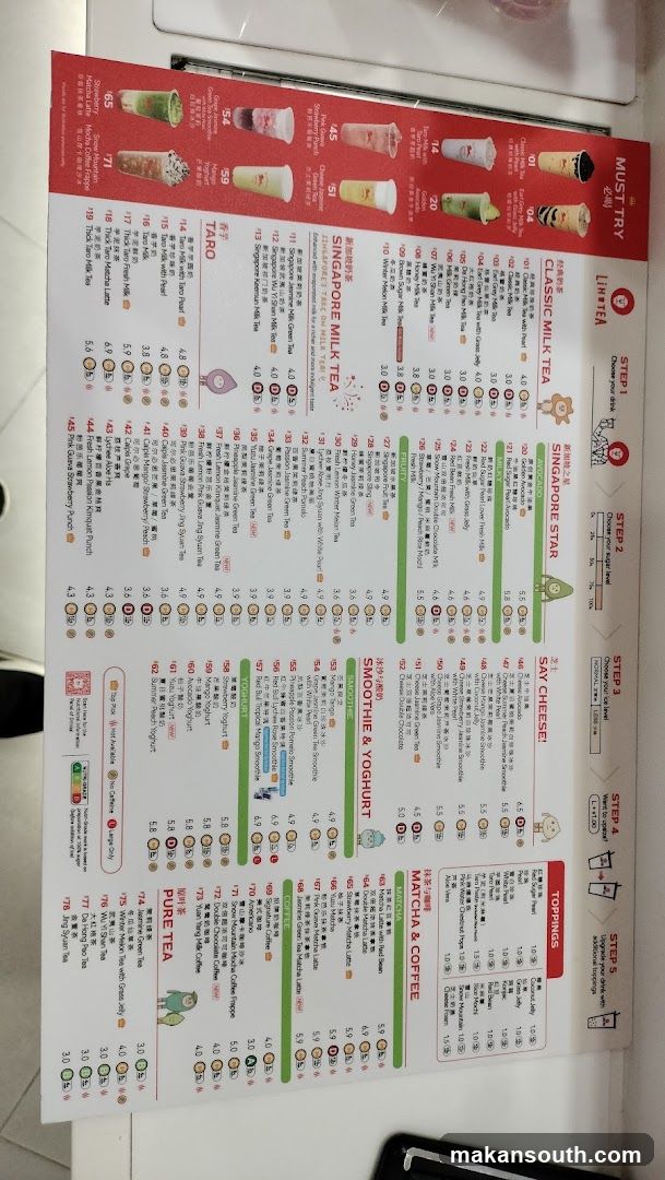 Milk Tea & Coffee Menu
