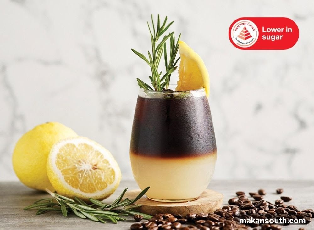 Lemon Rosemary Coffee Drink with Sugar-Free Badge