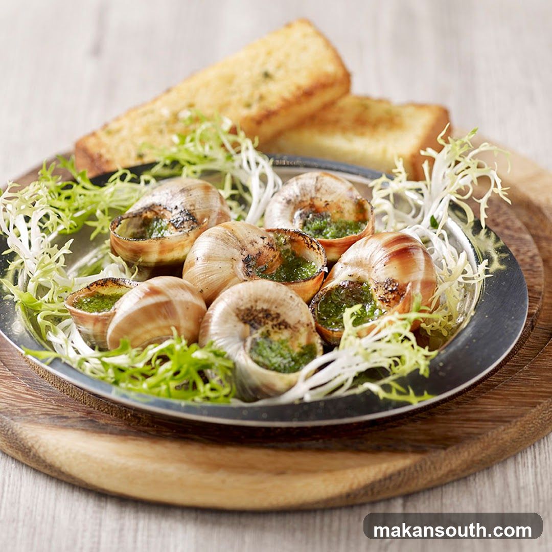 Grilled Snails with Garlic Bread