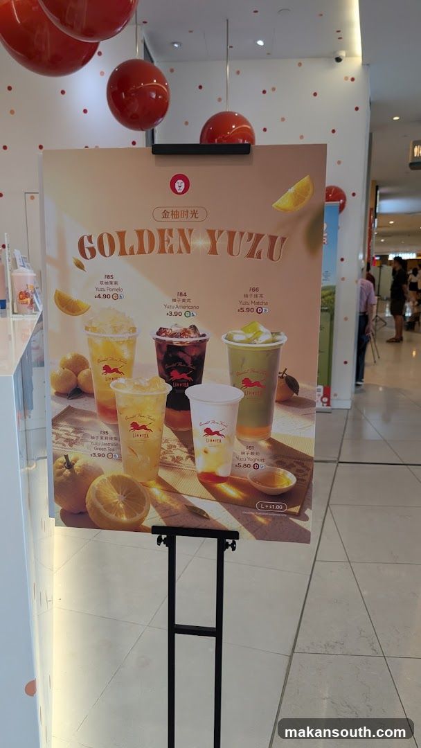 Golden Yuzu Drink Display