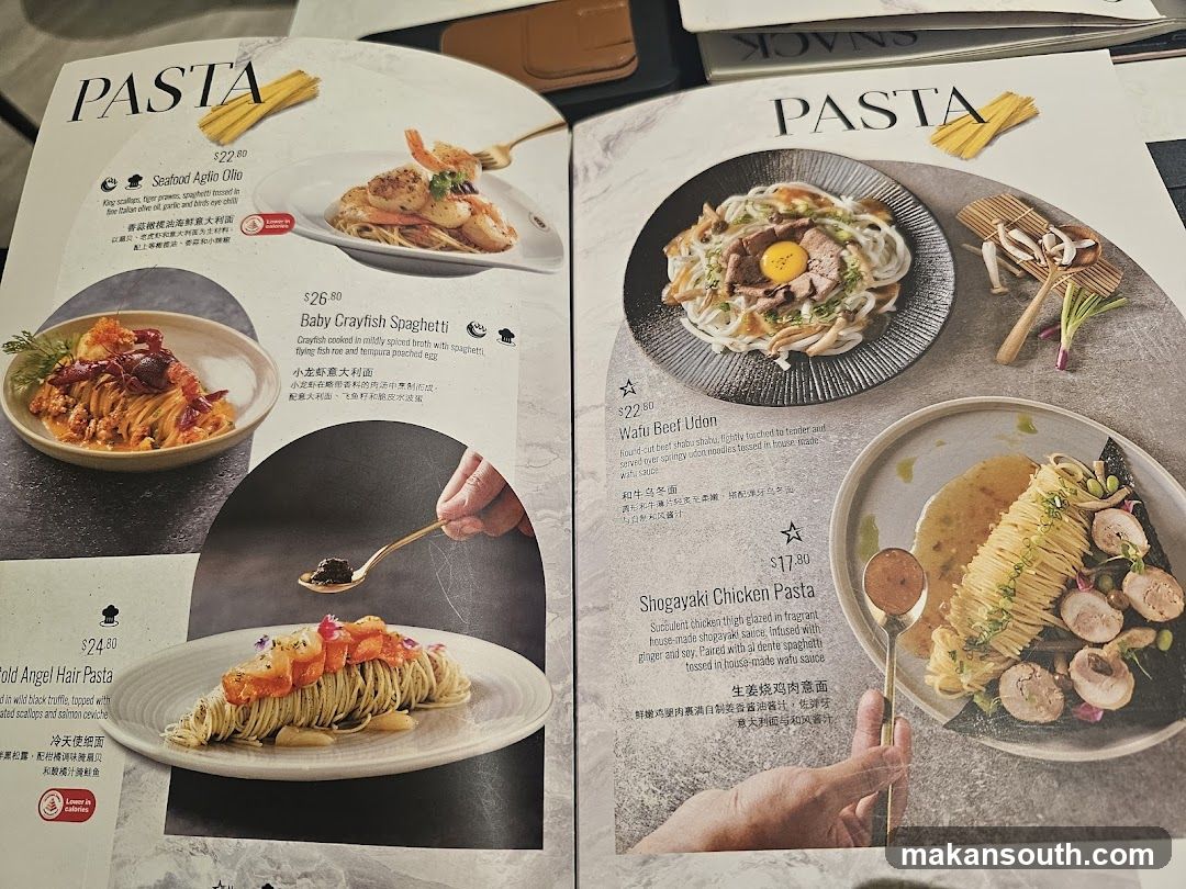 Pasta Menu
