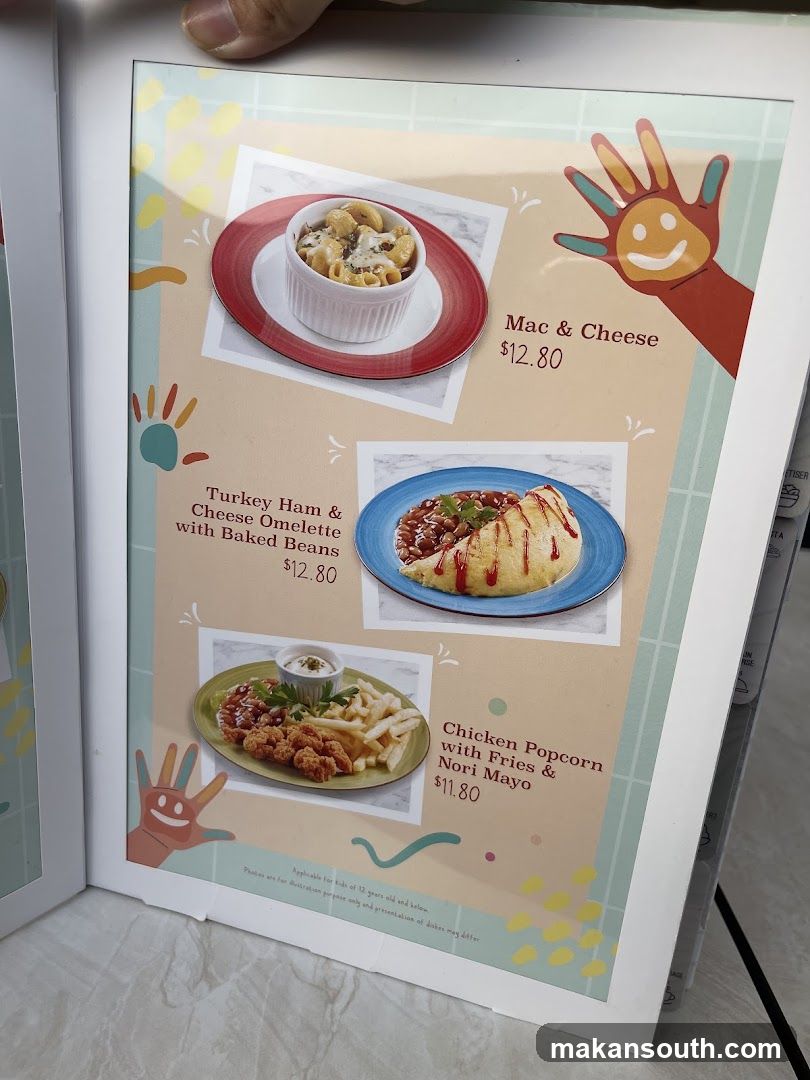 Kids Menu Page