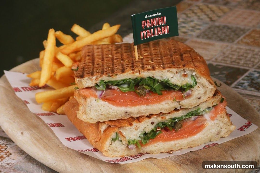 Italian Panini with Salmon and Greens