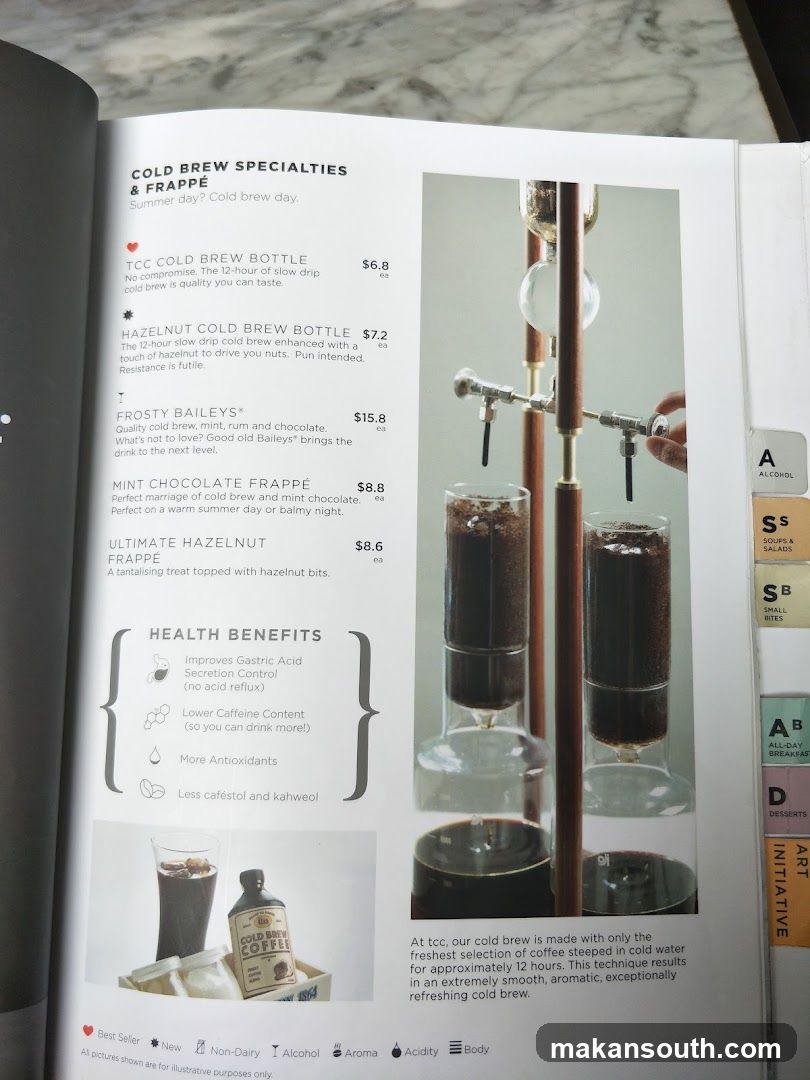 Cold Brew Specialties & Frappé Menu Page