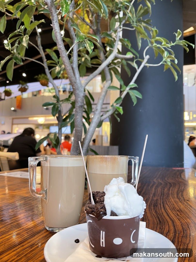 Coffee and Dessert in a Cafe