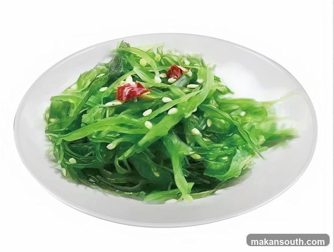 Green Salad with Sesame Seeds and Chili