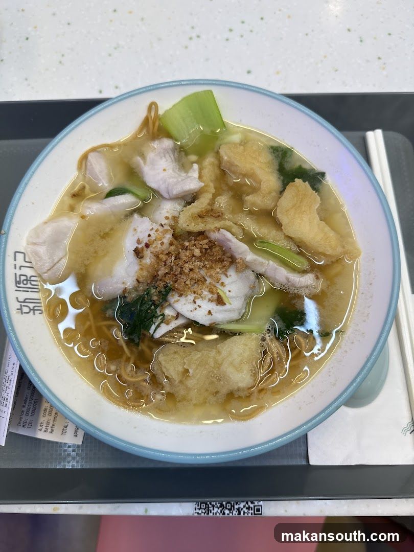 Bowl of Noodle Soup with Tofu and Meat