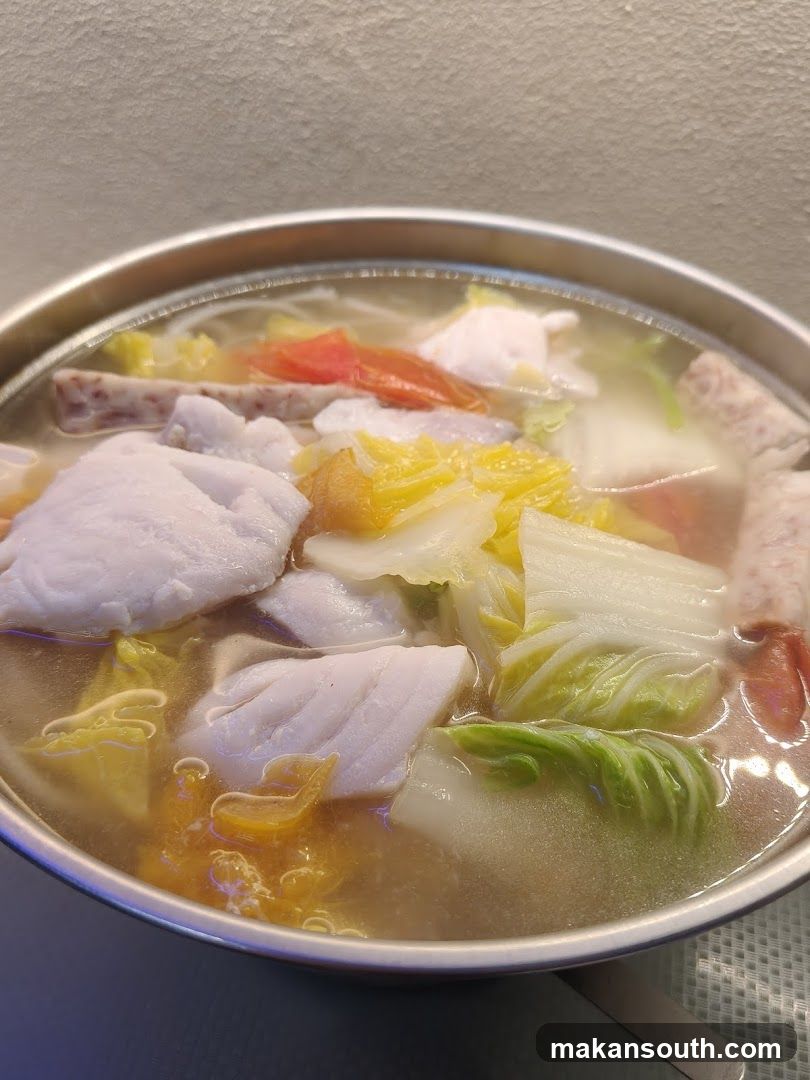 Hot Soup with Fish and Vegetables
