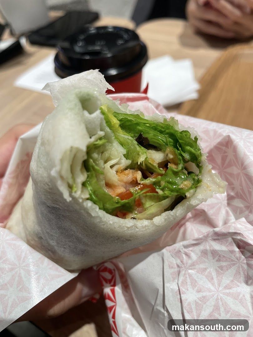 Food Item with Wrap and Coffee Cup