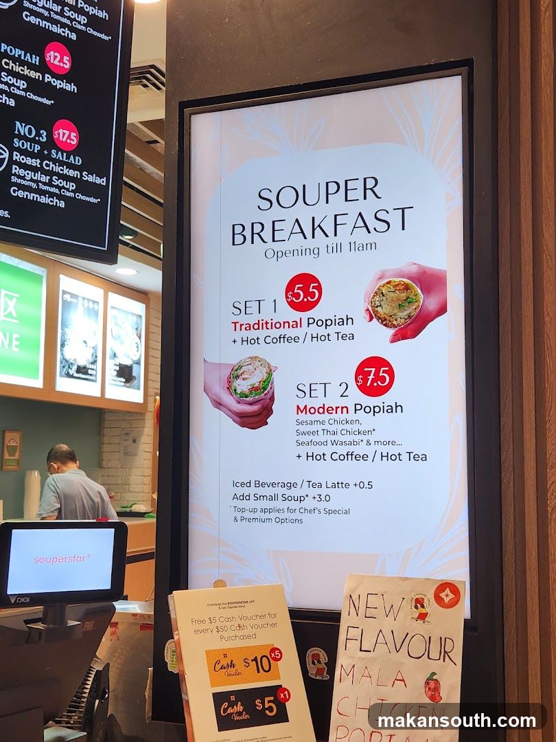 Souper Breakfast Menu Display
