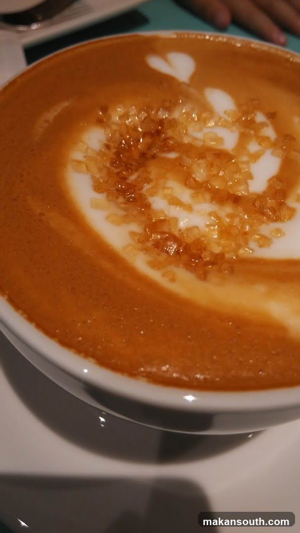 Latte with Caramel Drizzle and Latte Art
