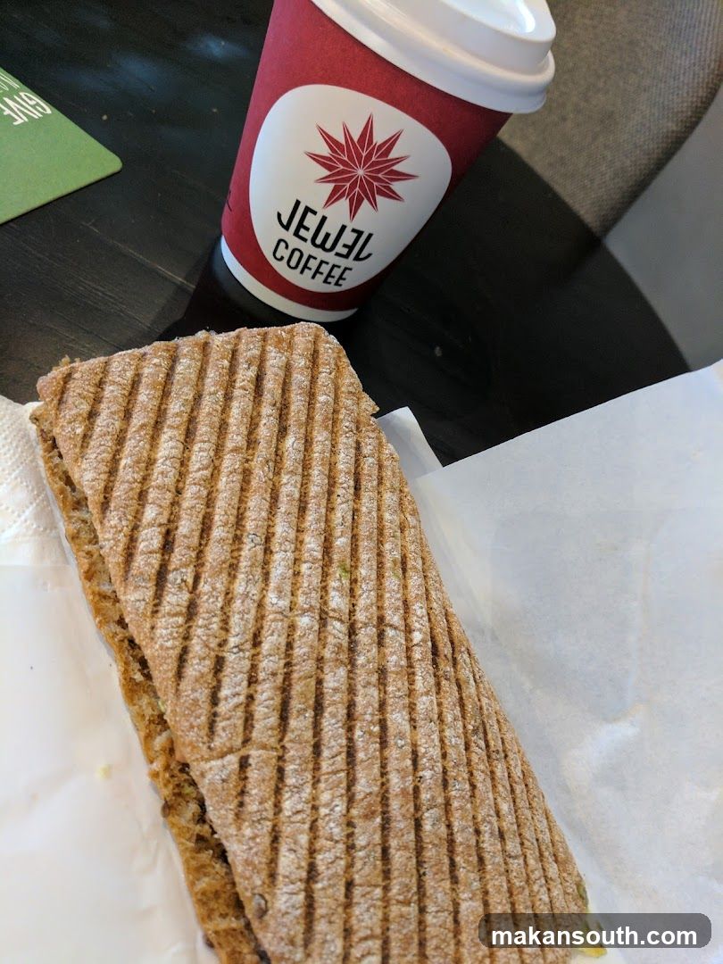 Jewel Coffee Sandwich and Drink