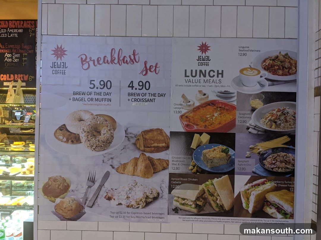 Jewel Coffee Breakfast & Lunch Menu