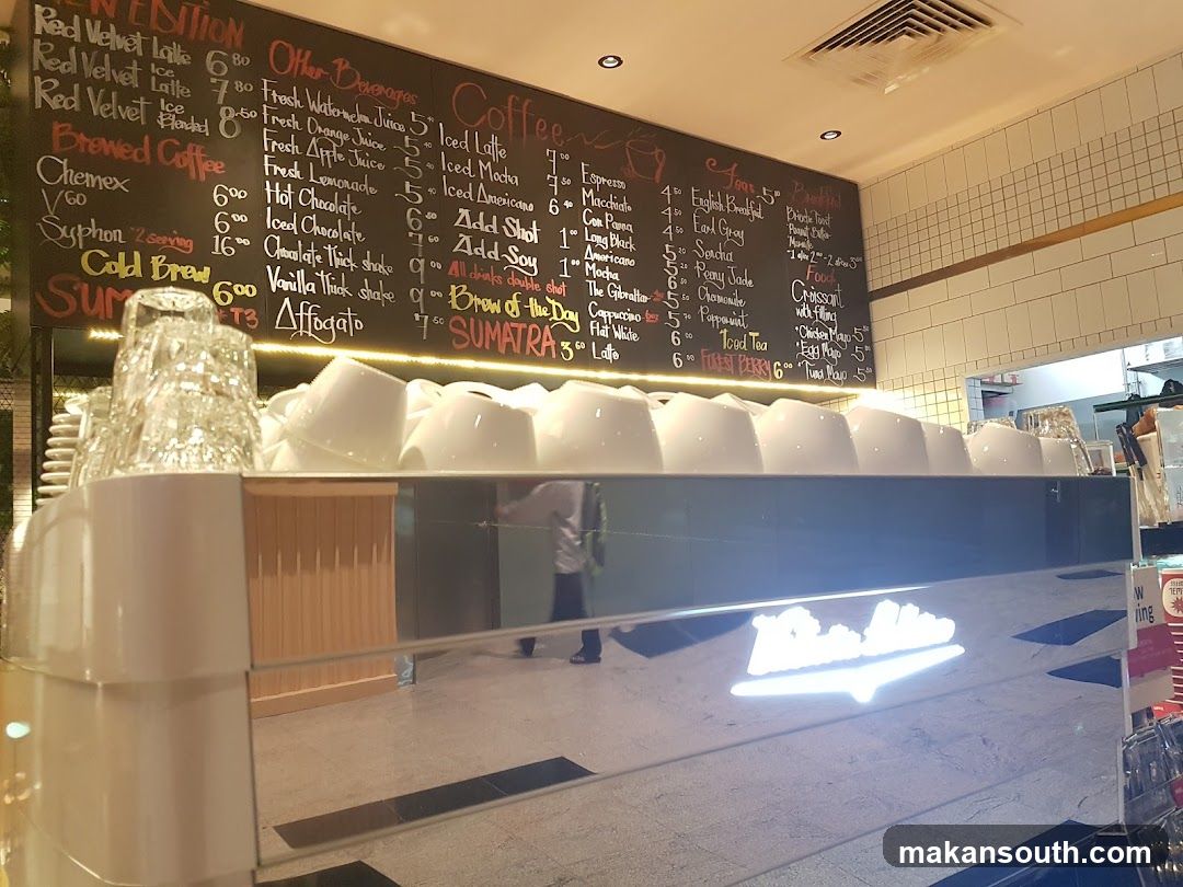 Coffee Shop Interior with Menu Board