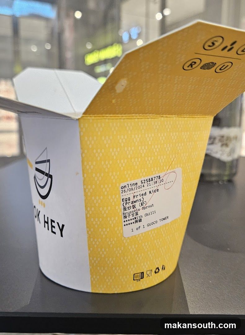 Food Container with Order Details
