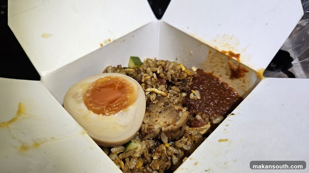 Takeout Rice Bowl with Egg and Sauce