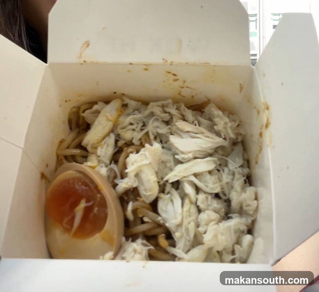 Takeout Box with Chicken and Noodles