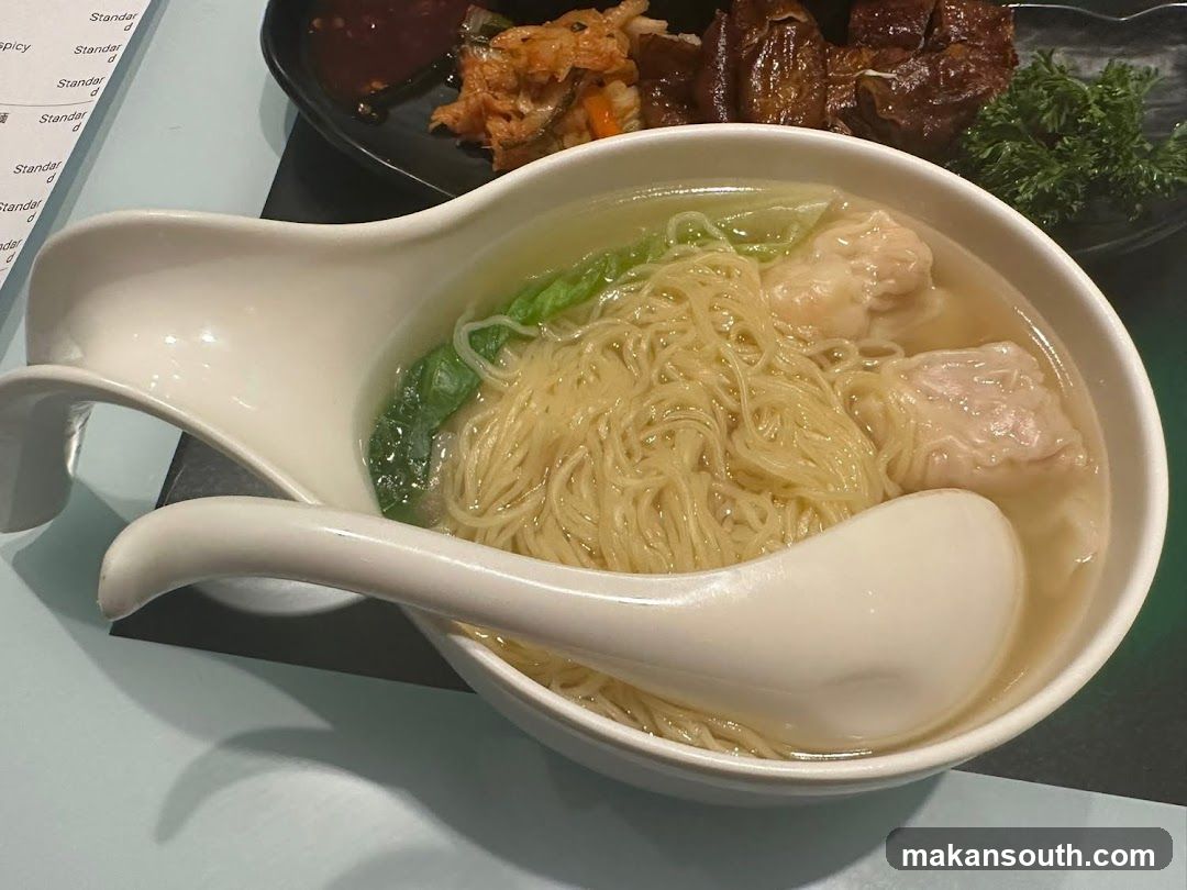 Wonton Noodle Soup with Side Dishes
