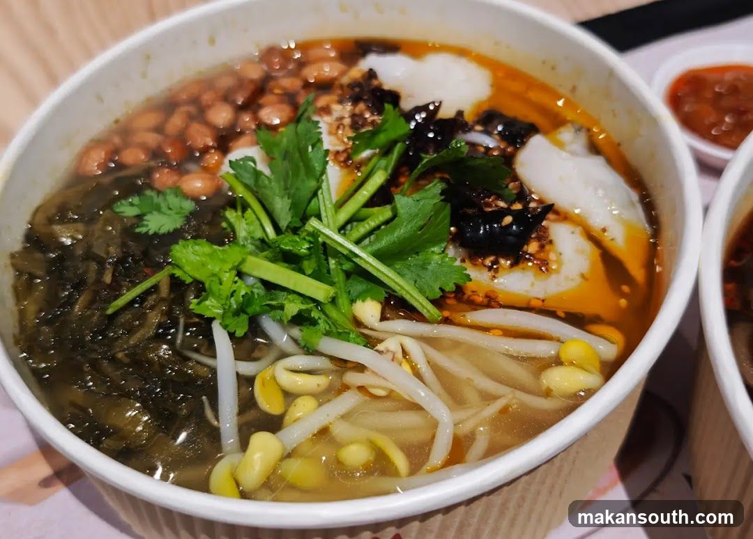 Bowl of Noodle Soup with Toppings