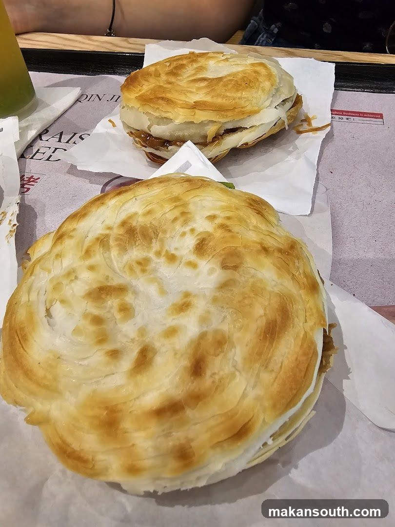 Flaky Pastries on a Table