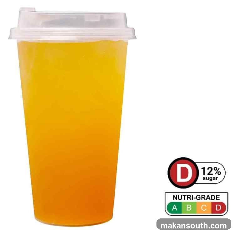 Orange Juice Cup with Nutri-Grade Label